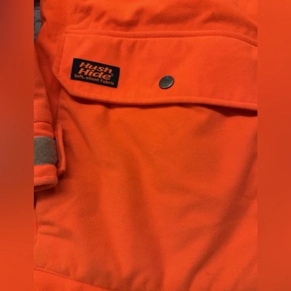 Gamehide Hush Hide Hunting Jacket Blaze Orange Men’s Size Large